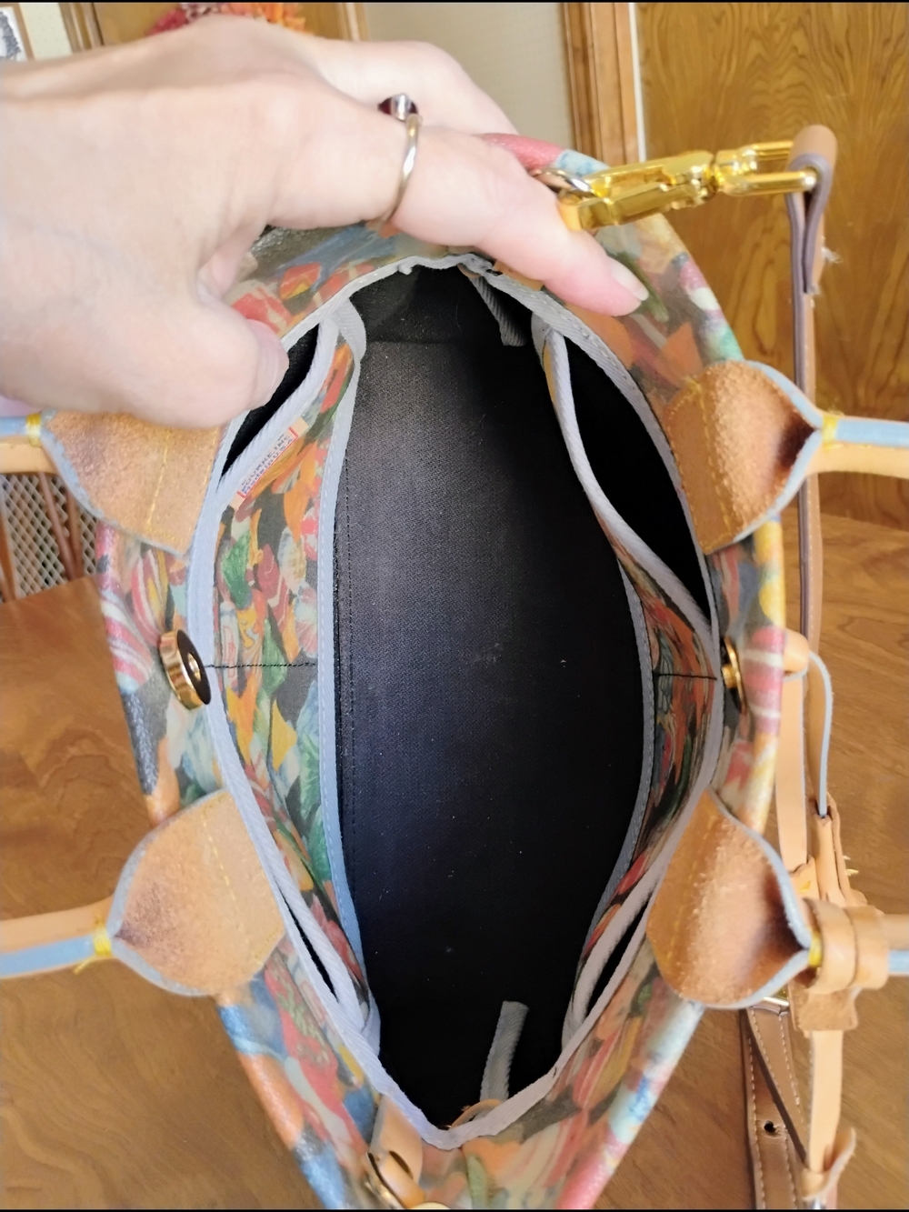 Dooney & Bourke Hard Candy All Over Coated Canvas Satchel/Cross Body Purse - Picture 14 of 16